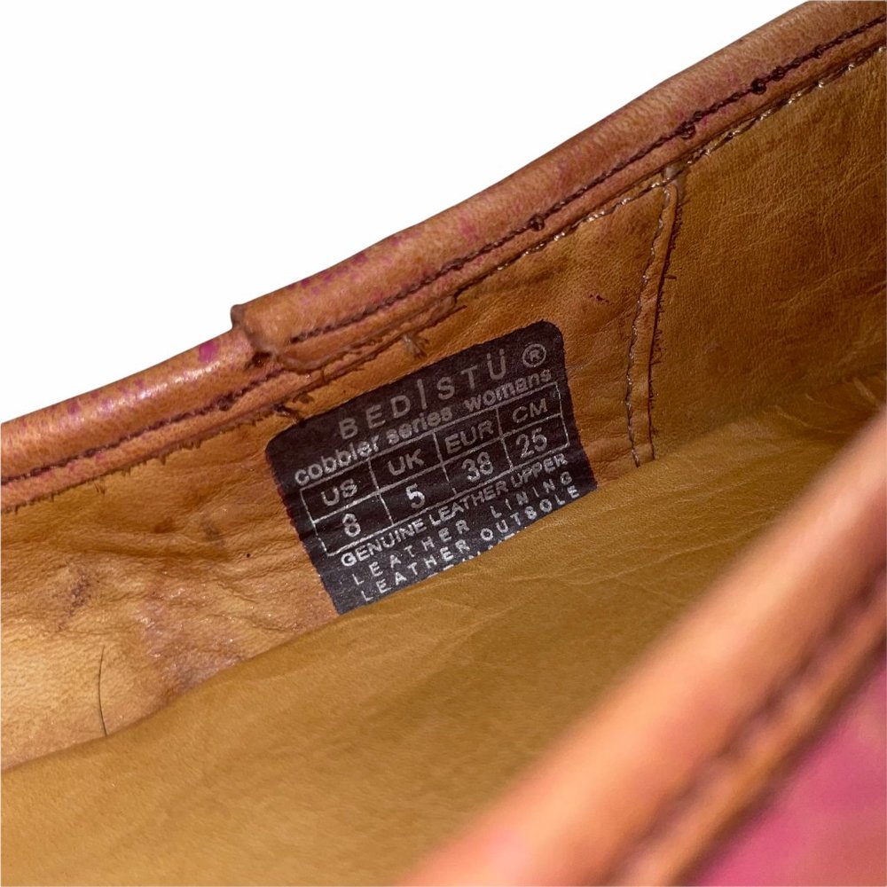 Bed Stu leather Step Cobbler Series Flats Women 8 - Picture 9 of 12